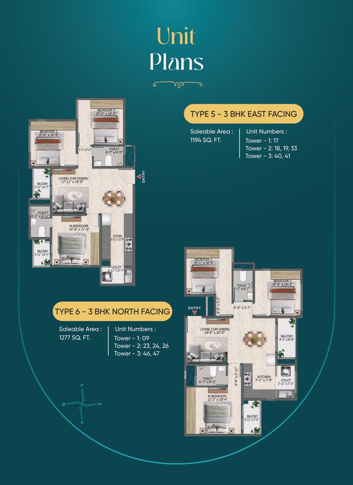 3 BHK Floor Plan