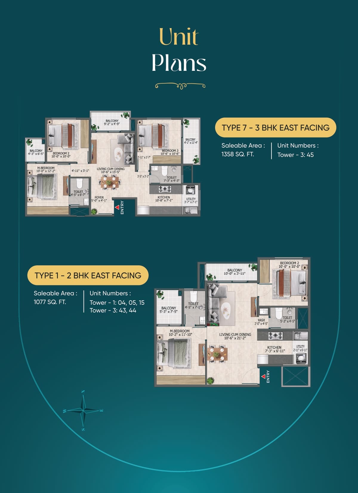 3 BHK Floor Plan